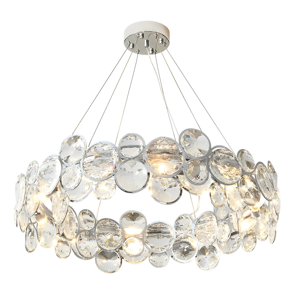 Modern Crystal Electroplated Round Bubble Chandelier