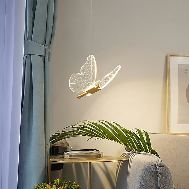 Elegant Acrylic Butterfly LED Pendant Light