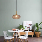 Striped Glass 1-Light Lantern Pendant