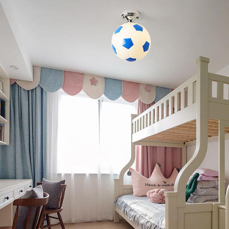 Premium Basketball & Soccer Semi-Flush Mount Ceiling Light