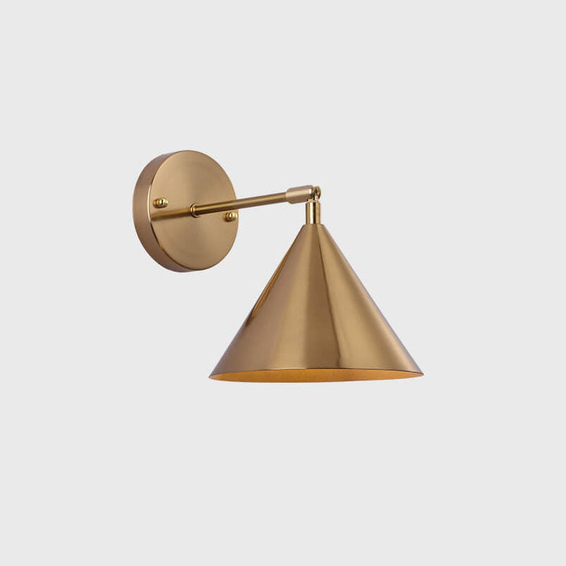 Brass Cone Iron Wall Sconce