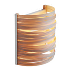 Handcrafted Semi-Cylindrical Wood Wall Lamp - Modern Decorative Atmosphere Light