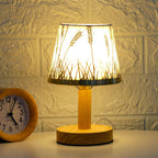 Premium Vintage Linen Drum Shade LED Table Lamp