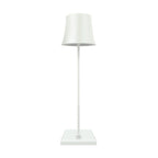 15-Inch Cordless Modern Metal Table Lamp in Black and White