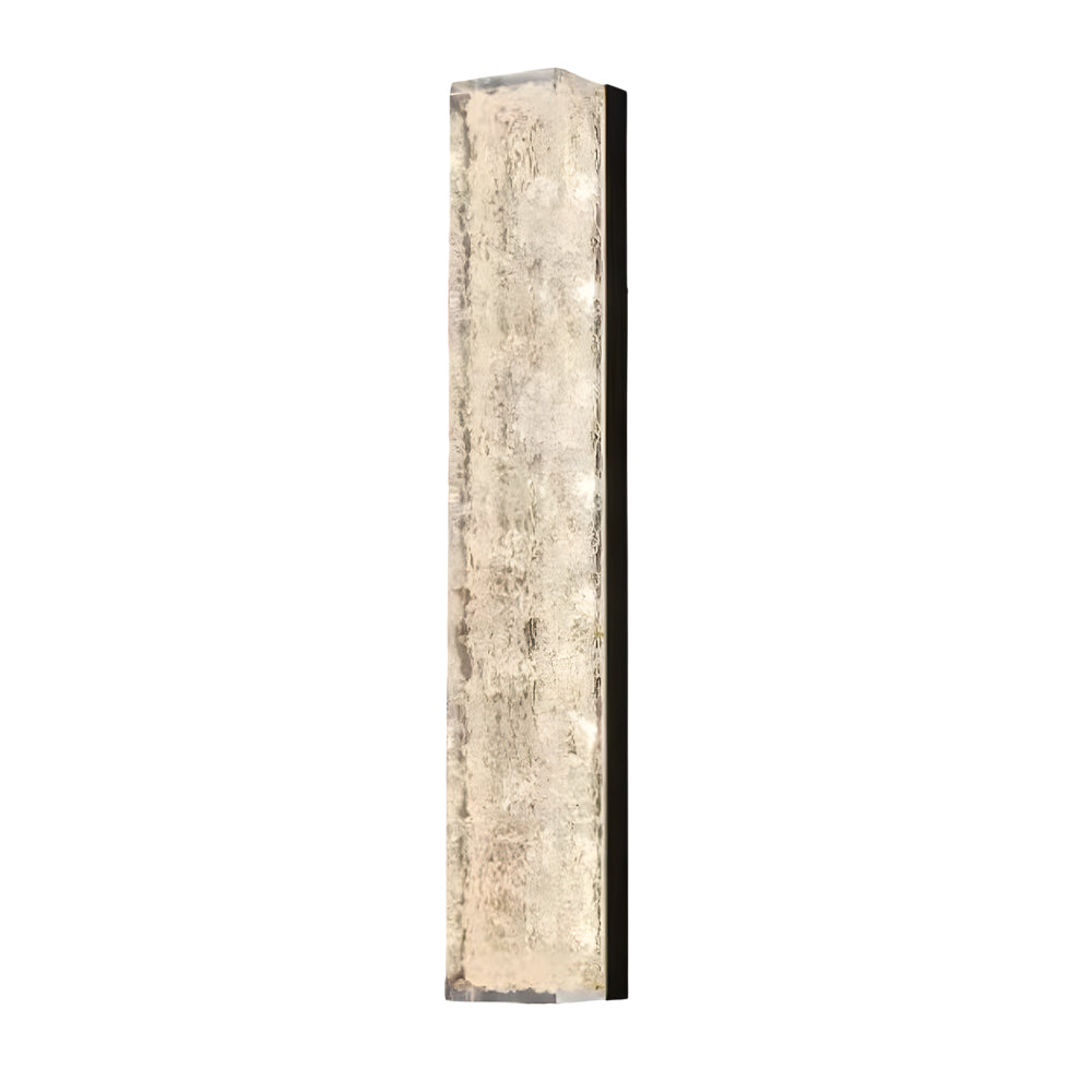 Contemporary Brass LED Wall Sconce with Ice Resin Accent