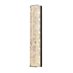 Contemporary Brass LED Wall Sconce with Ice Resin Accent