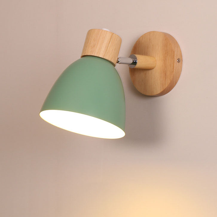 Macaron Iron & Wood Wall Sconce
