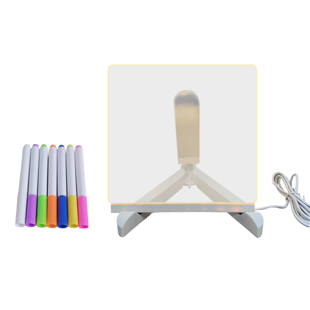 Colorful LED Acrylic Writable Message Board Table Lamp