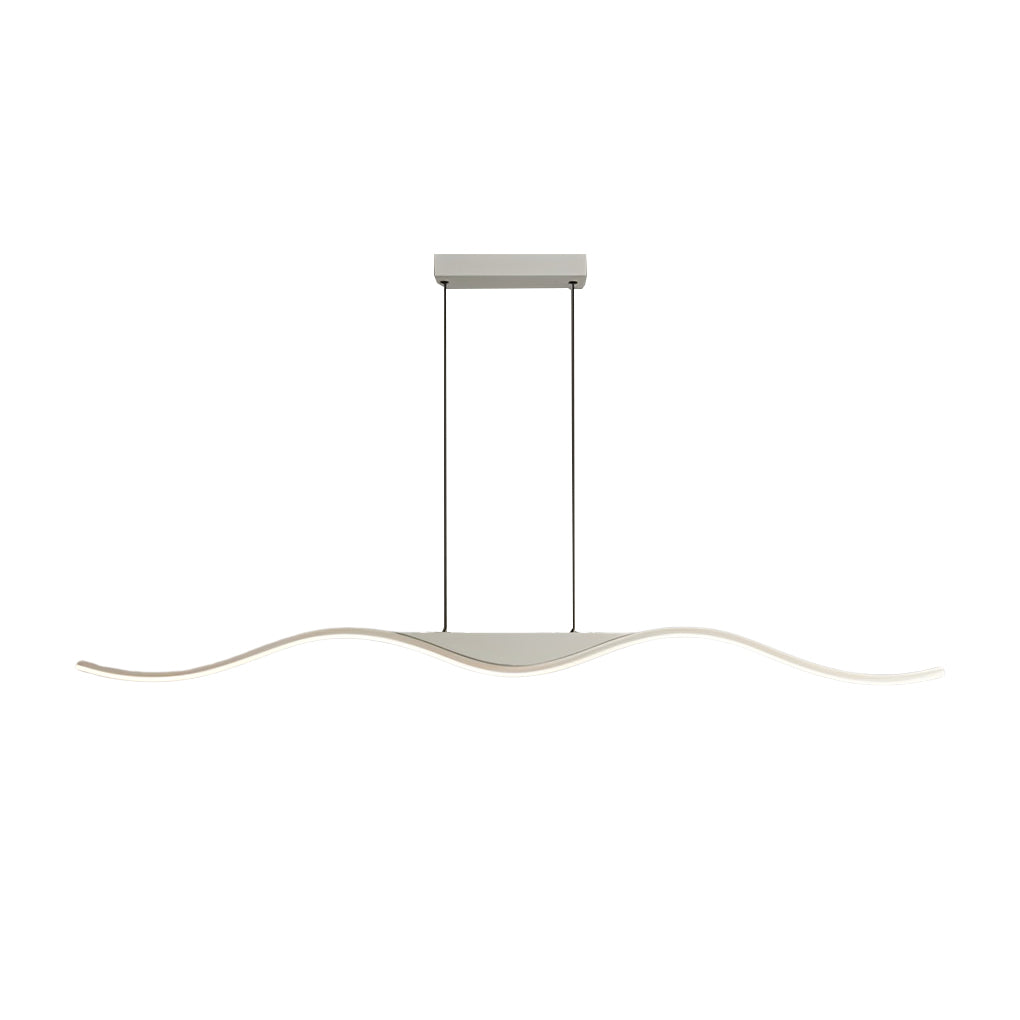 Modern White Line Wave Pendant Ceiling Light