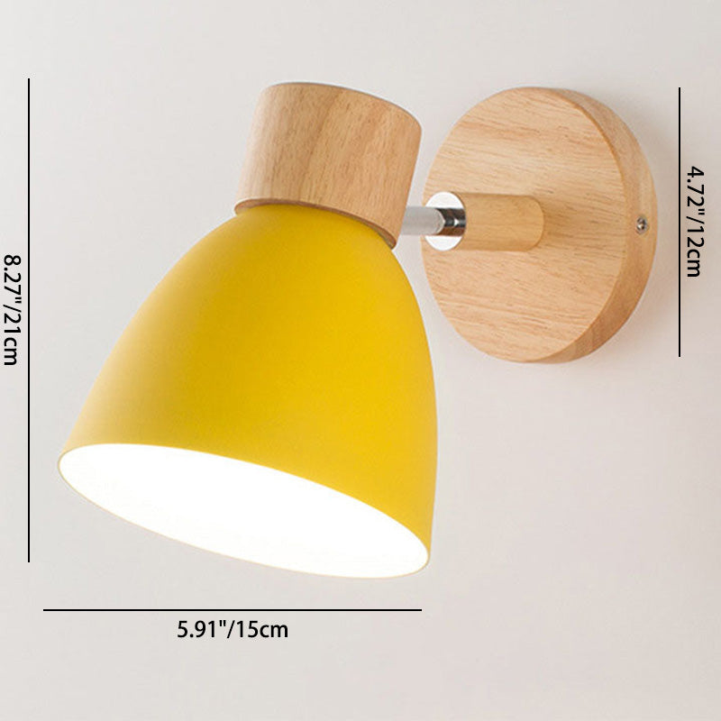 Macaron Iron & Wood Wall Sconce