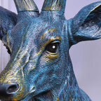 Industrial Deer Head Wall Sconce