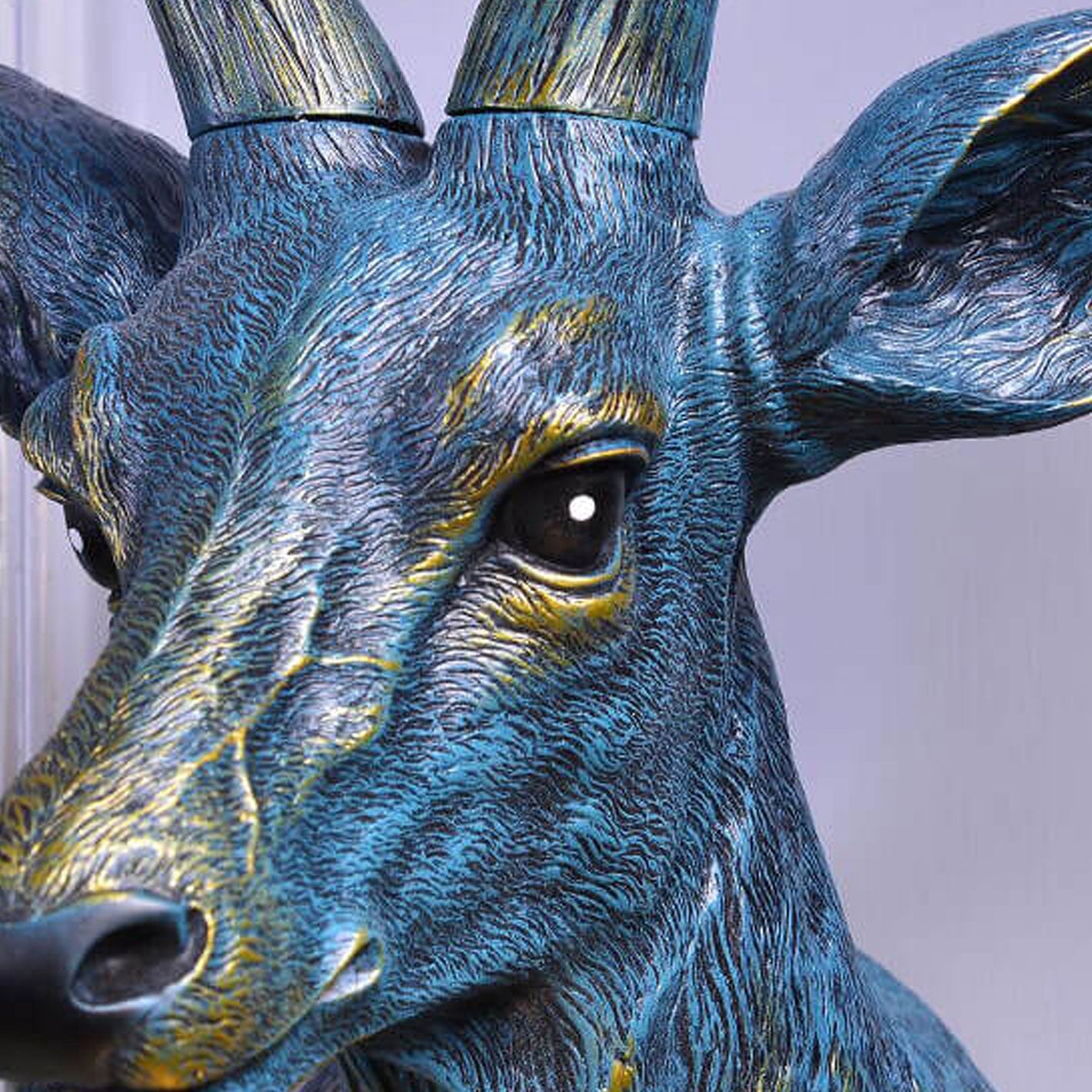 Industrial Deer Head Wall Sconce