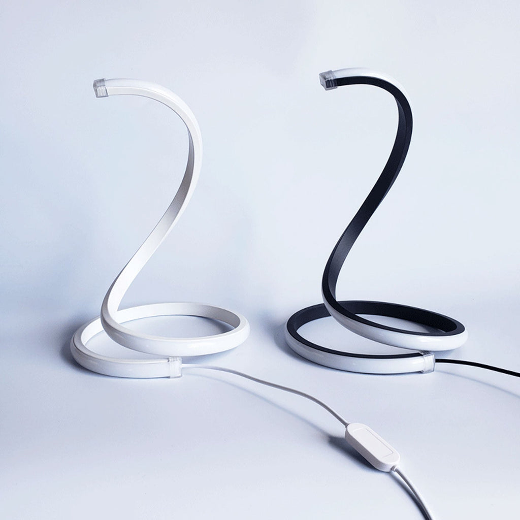 Contemporary Snake-Shaped LED Touch Dimming Table Lamp