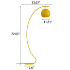 Premium Nordic Minimalist Curved Dome Floor Lamp - 1 Light