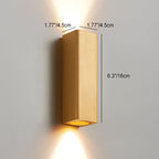 Brushed Aluminum Rectangular LED Sconce