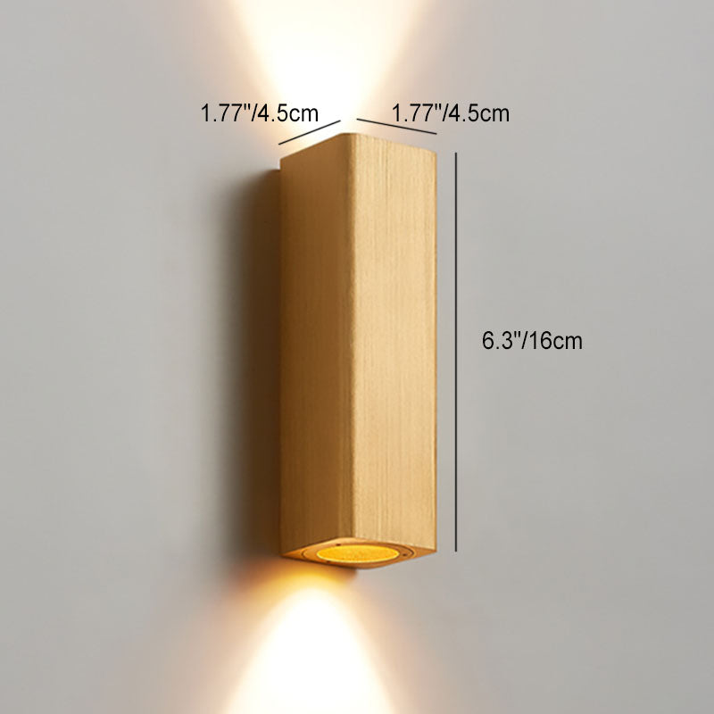 Brushed Aluminum Rectangular LED Sconce