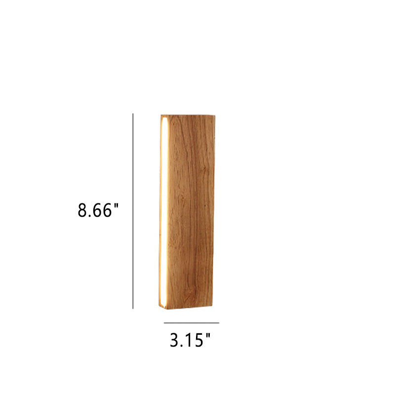 Elegant Solid Wood LED Wall Sconce Lamp
