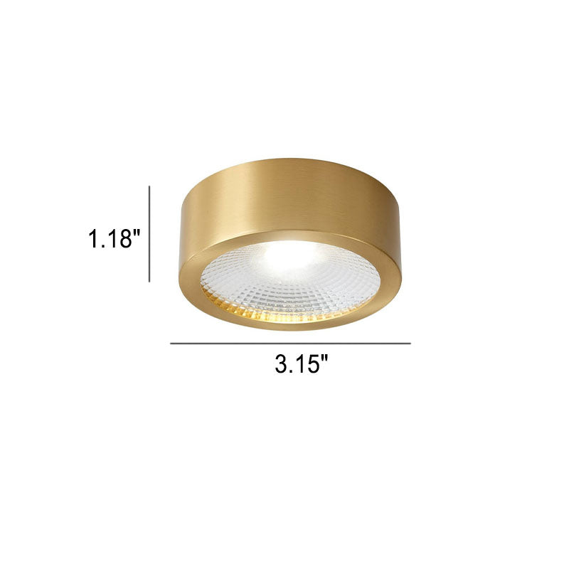 Premium Ultra-Thin Copper LED Flush Mount Light