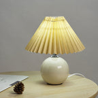 Minimalist Ceramic Pleated Table Lamp