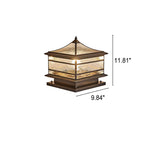 Premium European Brass and Glass Waterproof Square Pillar