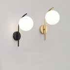 Modern Arc Glass Globe Wall Sconce