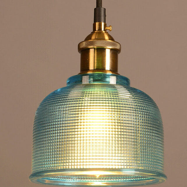 Premium Vintage Lattice Glass 1-Light Pendant