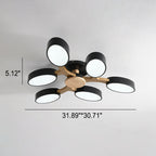 Nordic Wooden Branch LED Flush Mount Ceiling Light
