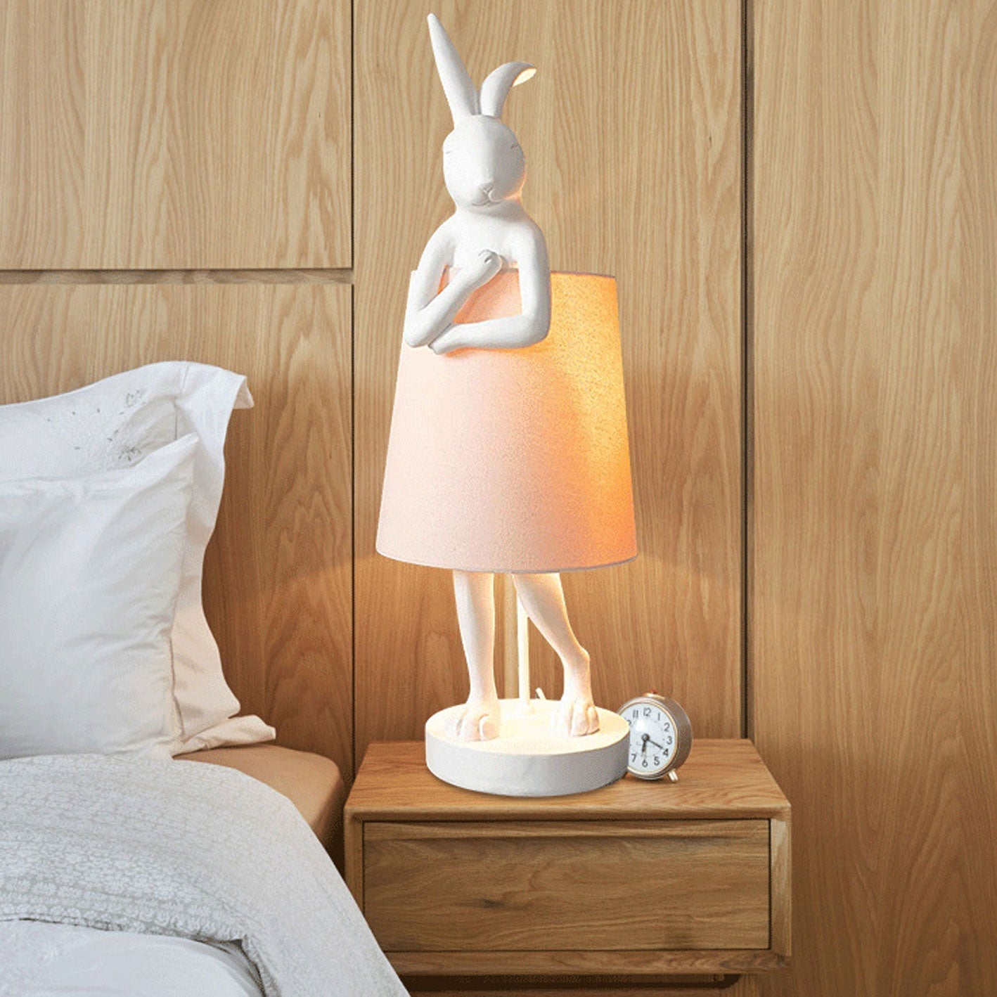 Premium Nordic Rabbit Resin Table Lamp - 1 Light