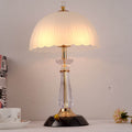 Premium Textured Glass Dome Shade 2-Light Table Lamp