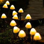 Premium Outdoor Mini Mushroom RGB Solar String Lights - 16.40 ft