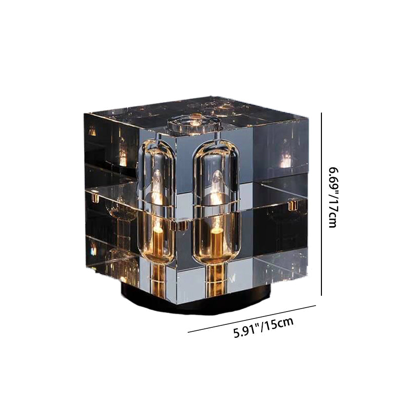 Contemporary Crystal Geometric 1-Light Table Lamp