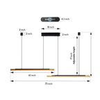 Minimalist Dual-Head Linear Pendant Light - 2-Light Ceiling Fixture