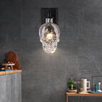 Modern Round Skull Glass Wall Sconce Lamp