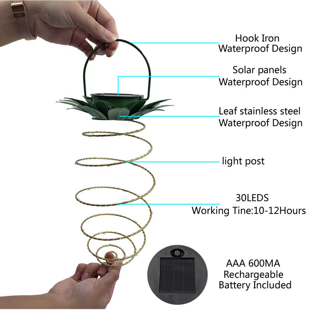 Solar Pineapple Lantern