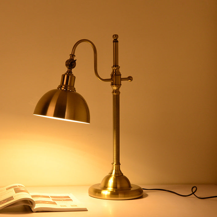 Retro Gold Iron Long Arm LED Table Lamp