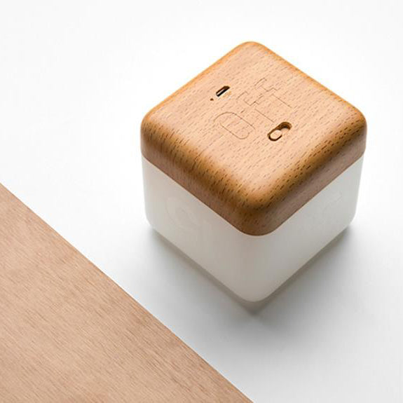 USB Rechargeable LED Magic Cube Turn Timer Night Light Table Lamp
