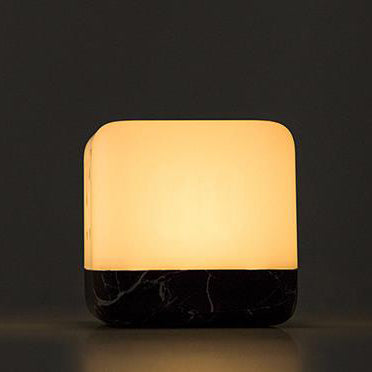 USB Rechargeable LED Magic Cube Turn Timer Night Light Table Lamp