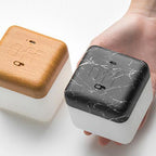 USB Rechargeable LED Magic Cube Turn Timer Night Light Table Lamp