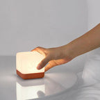 USB Rechargeable LED Magic Cube Turn Timer Night Light Table Lamp