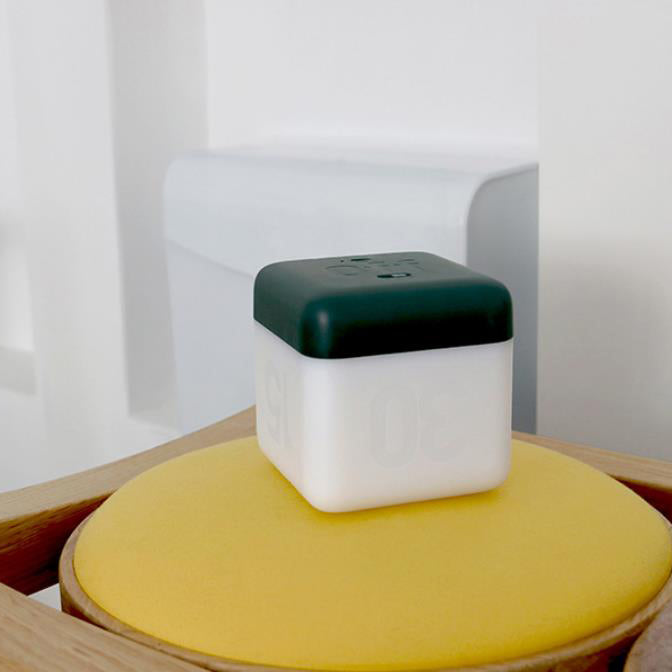 USB Rechargeable LED Magic Cube Turn Timer Night Light Table Lamp
