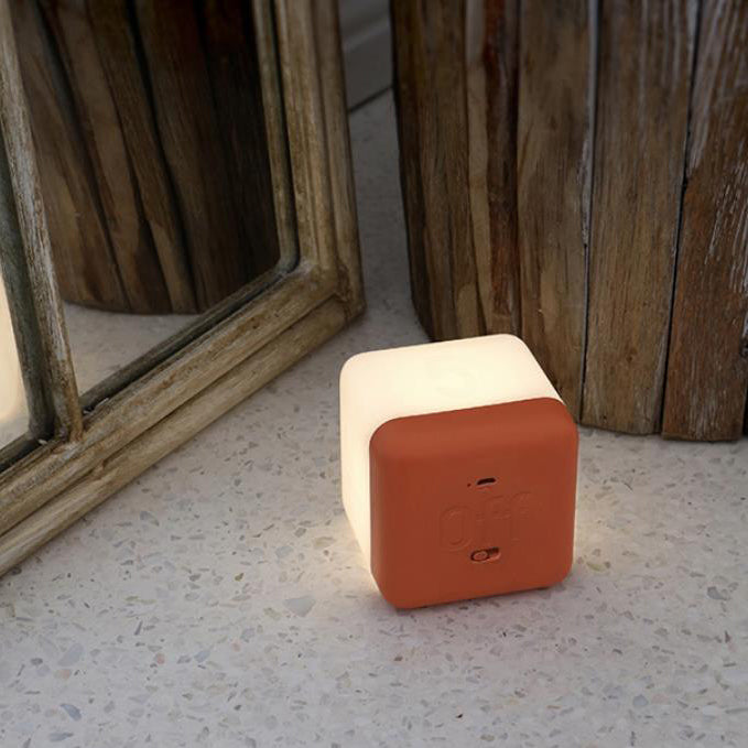 USB Rechargeable LED Magic Cube Turn Timer Night Light Table Lamp