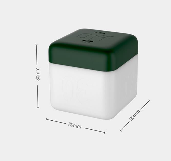 USB Rechargeable LED Magic Cube Turn Timer Night Light Table Lamp
