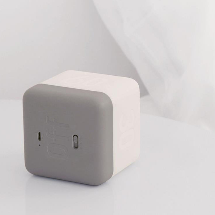 USB Rechargeable LED Magic Cube Turn Timer Night Light Table Lamp