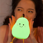 Silicone Pear LED Night Light - USB Table Lamp