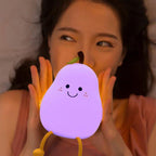 Silicone Pear LED Night Light - USB Table Lamp