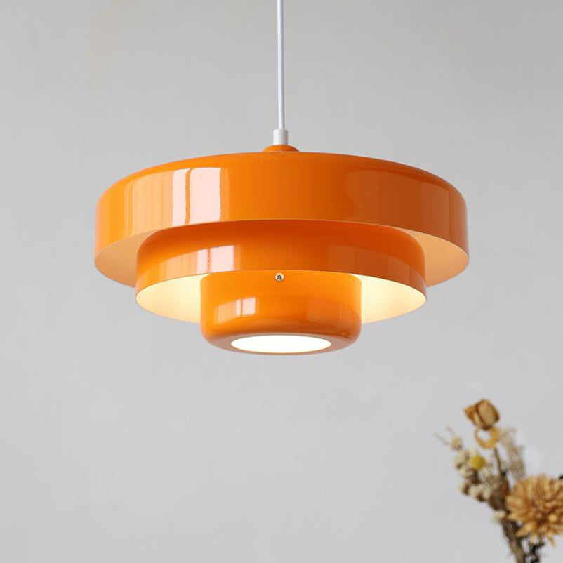 Multi-Layered Round Metal Pendant Light