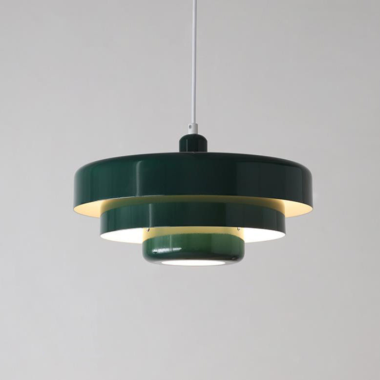 Multi-Layered Round Metal Pendant Light