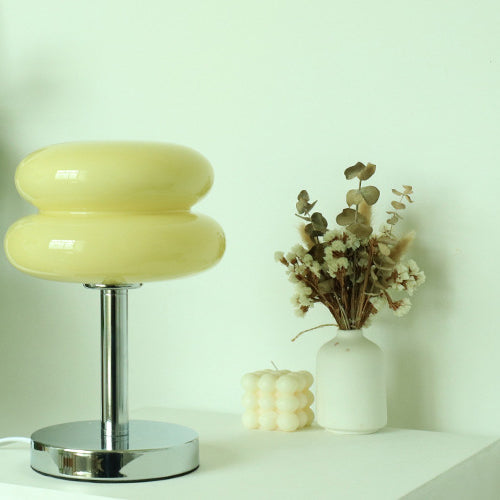 Contemporary Glass 1-Light Table Lamp