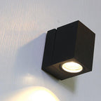 Adjustable LED Outdoor Square Spotlight Sconce