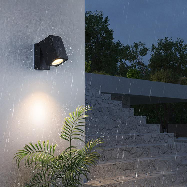 Adjustable LED Outdoor Square Spotlight Sconce